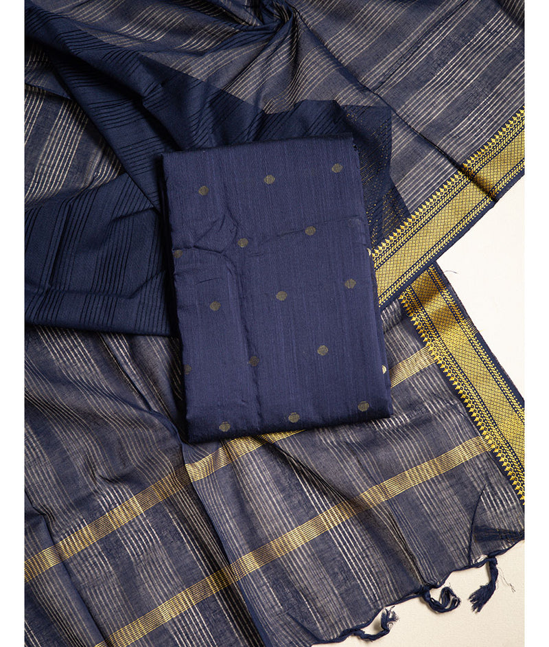 DUPION SILK TOP WITH COTTON DUPATTA