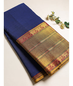 Handloom Cotton Narayanpet Zari Border Fabric