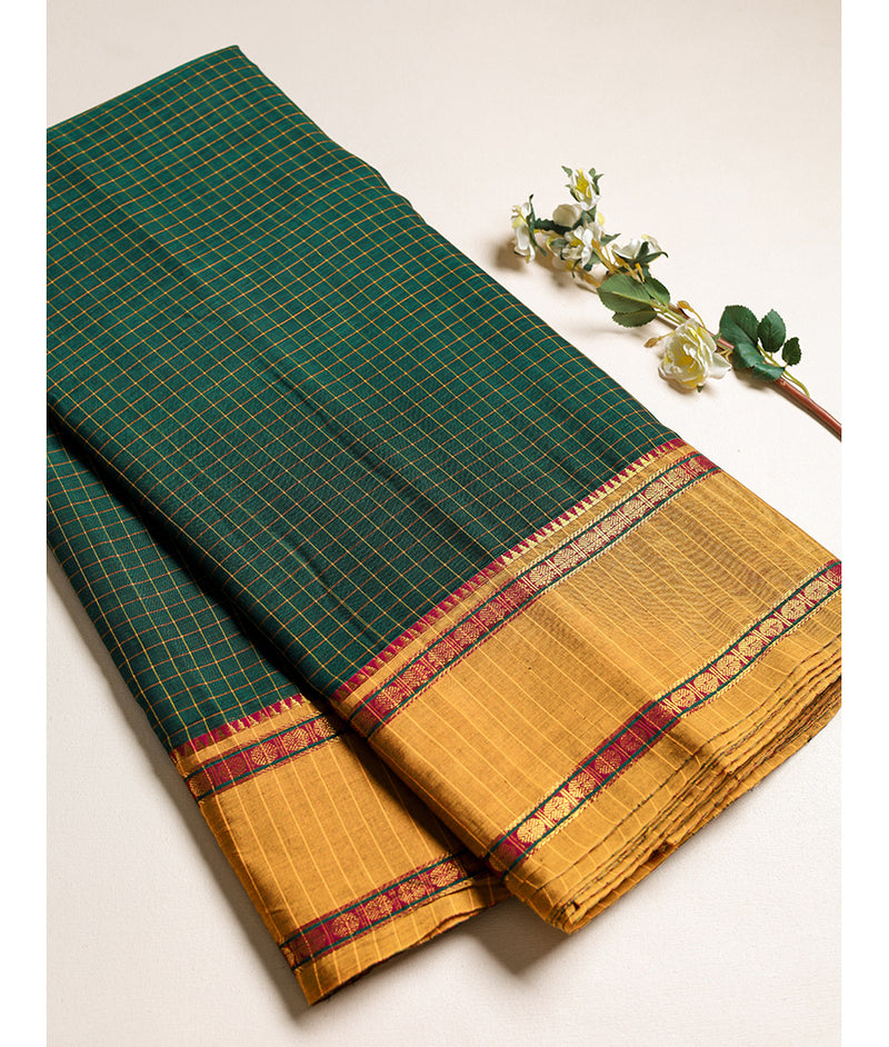 Handloom Cotton Narayanpet Zari Border Fabric