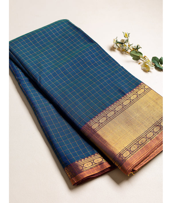 Handloom Cotton Narayanpet Zari Border Fabric