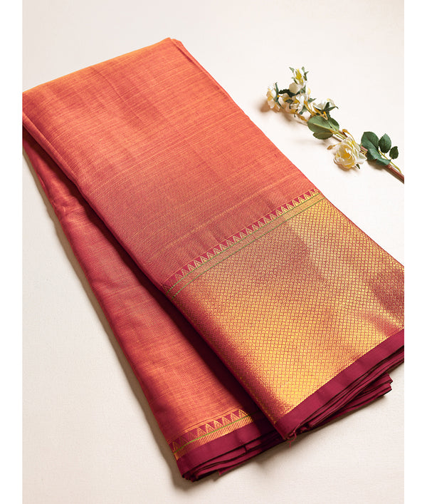 Handloom Cotton Narayanpet Zari Border Fabric