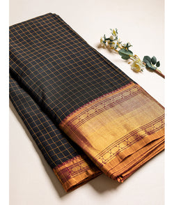 Handloom Cotton Narayanpet Zari Border Fabric