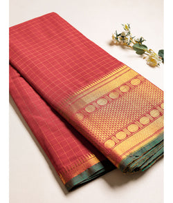 Handloom Cotton Narayanpet Zari Border Fabric