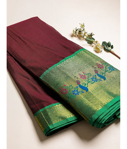 Handloom Cotton Narayanpet Zari Border Fabric