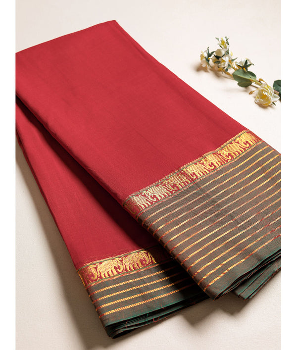 Handloom Cotton Narayanpet Zari Border Fabric