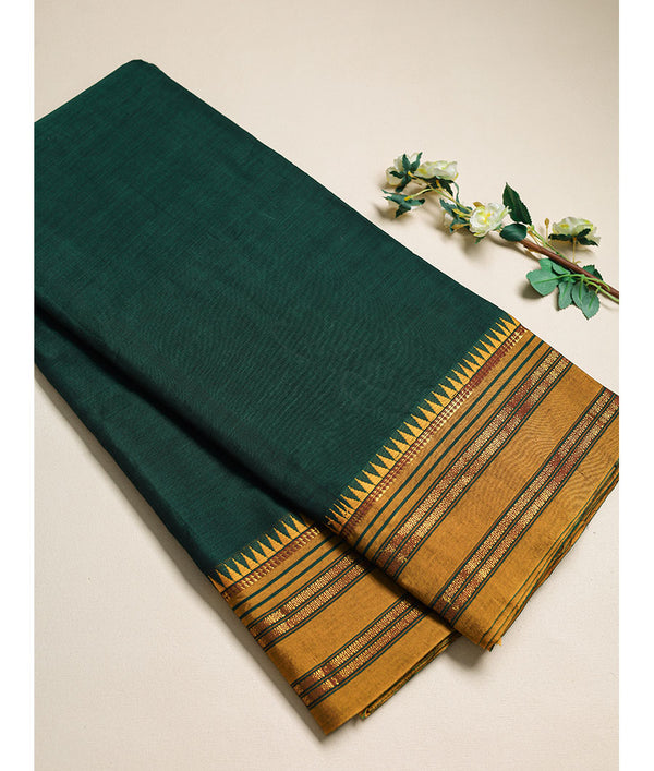 handloom cotton narayanpet zari border fabric