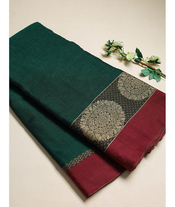 handloom cotton narayanpet zari border fabric