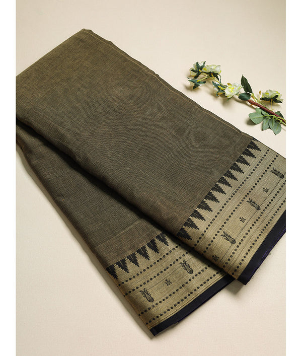 handloom cotton narayanpet zari border fabric