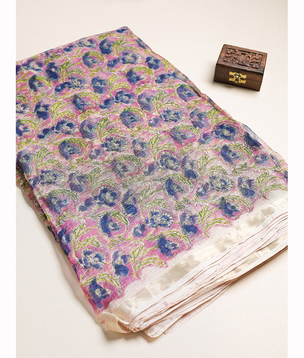 Kota Malai Silk Vanaspati Printed Fabric