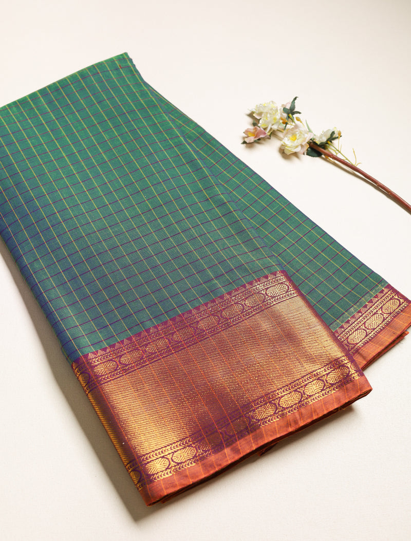 Handloom Cotton Narayanpet Zari Border Fabric