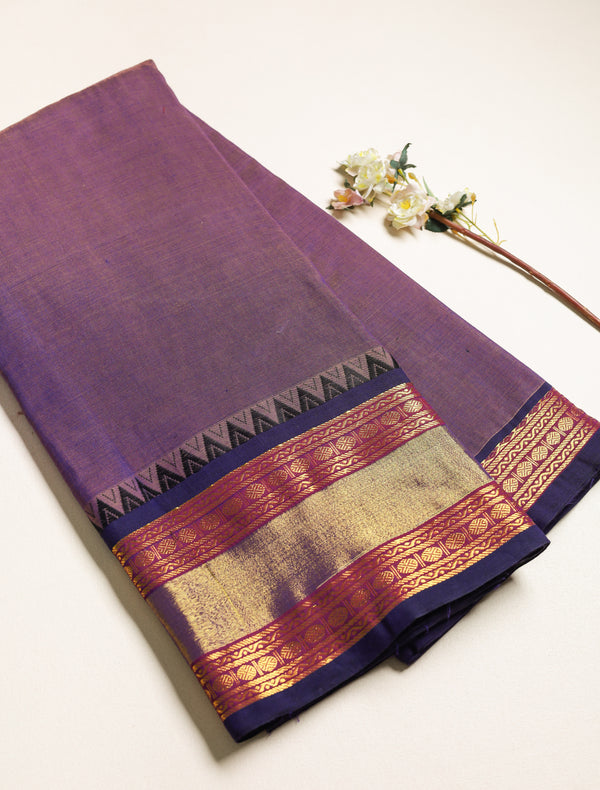 Handloom Cotton Narayanpet Zari Border Fabric