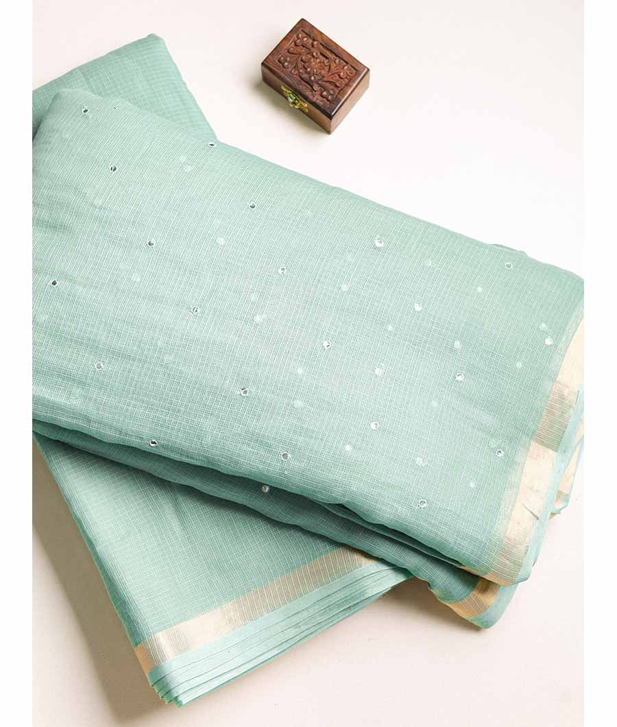 PURE COTTON KOTA MIRROR WORK AND PLAIN FABRIC