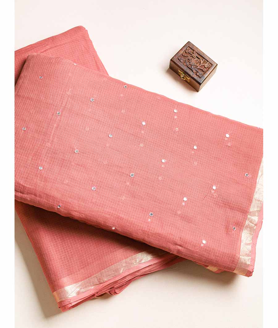PURE COTTON KOTA MIRROR WORK AND PLAIN FABRIC