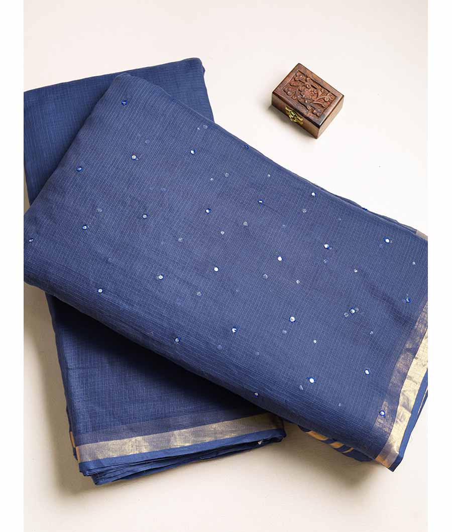 PURE COTTON KOTA MIRROR WORK AND PLAIN FABRIC