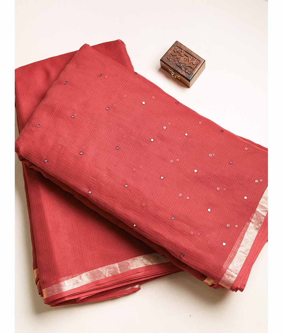 PURE COTTON KOTA MIRROR WORK AND PLAIN FABRIC