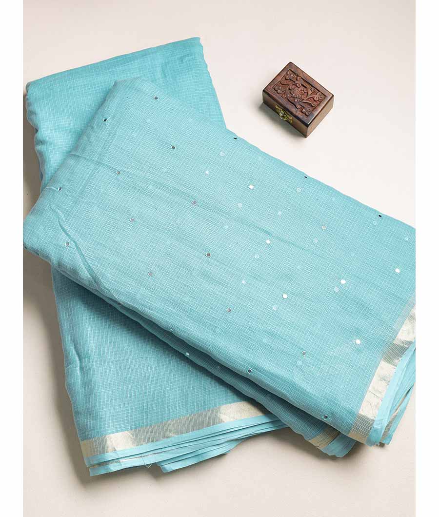 PURE COTTON KOTA MIRROR WORK AND PLAIN FABRIC