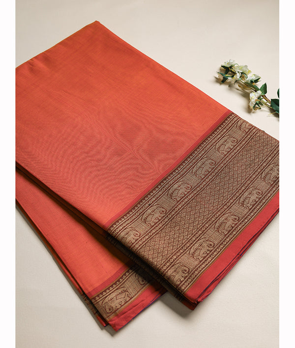 Handloom Cotton Narayanpet Zari Border Fabric