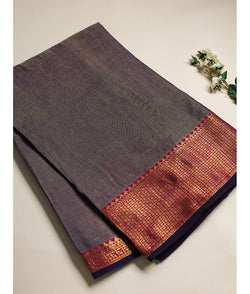 Handloom Cotton Narayanpet Zari Border Fabric