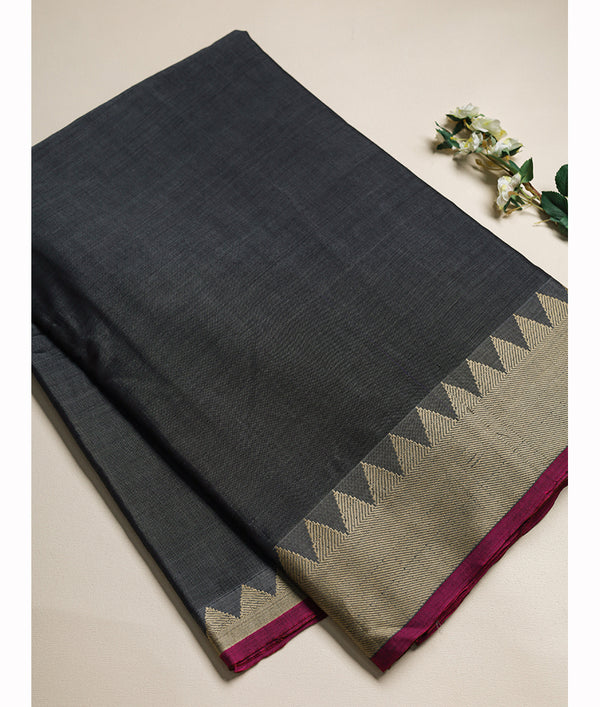 Handloom Cotton Narayanpet Zari Border Fabric