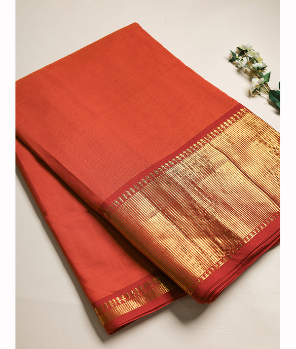 Handloom Cotton Narayanpet Zari Border Fabric