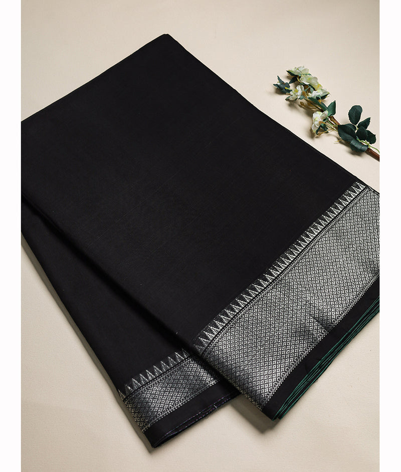 Handloom Cotton Narayanpet Zari Border Fabric