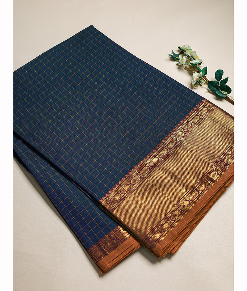 Handloom Cotton Narayanpet Zari Border Fabric