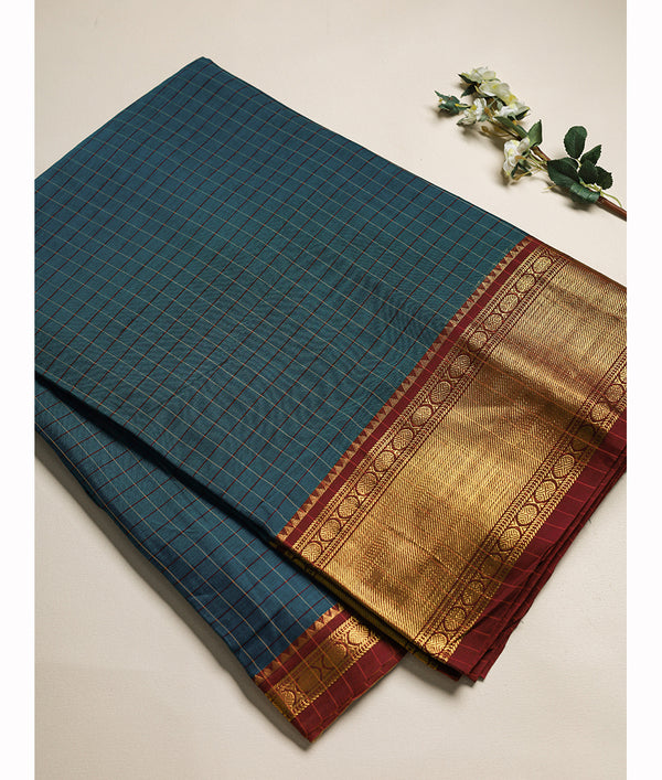 Handloom Cotton Narayanpet Zari Border Fabric