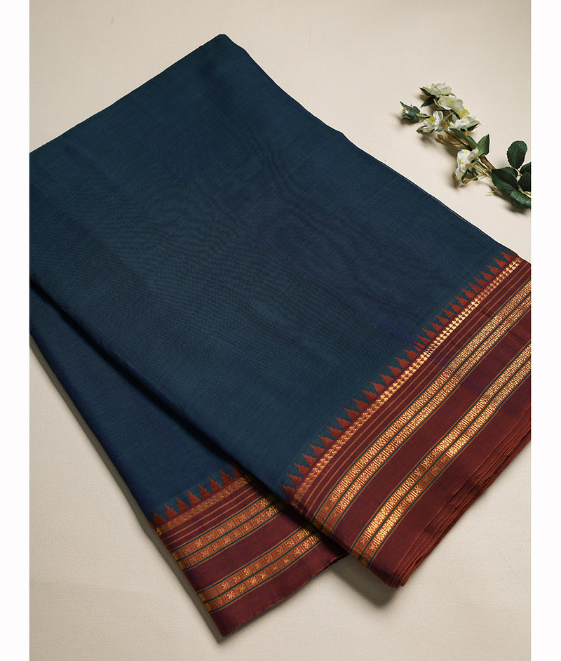 Handloom Cotton Narayanpet Zari Border Fabric