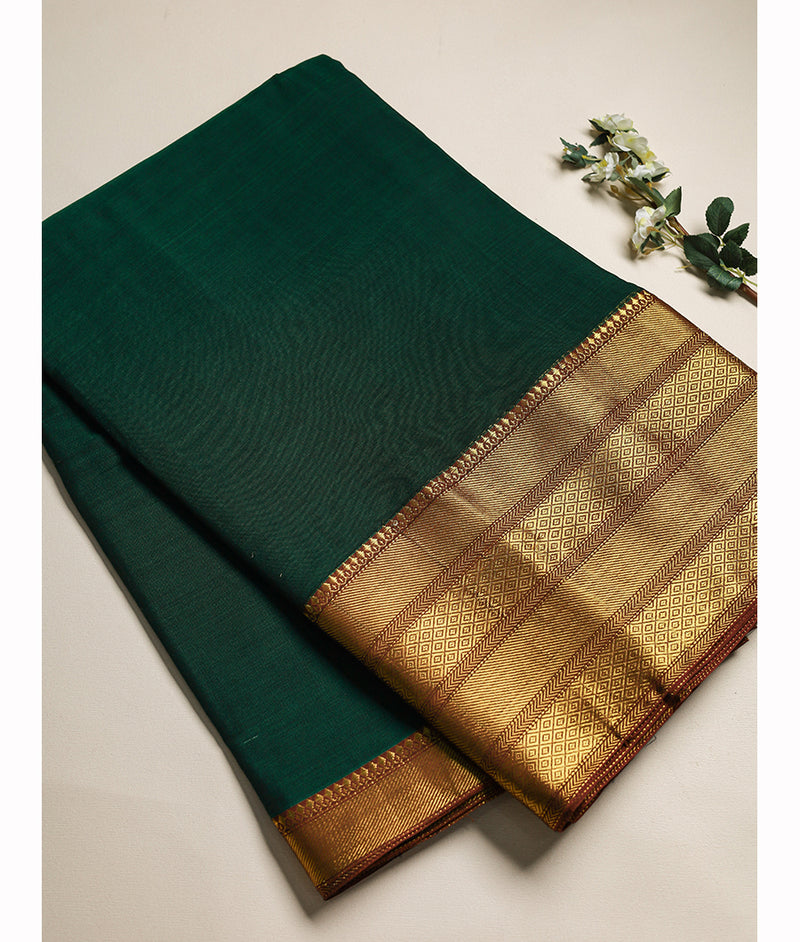 Handloom Cotton Narayanpet Zari Border Fabric