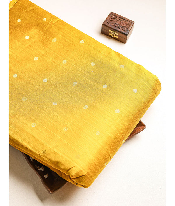 Dupion gold jari butta fabric