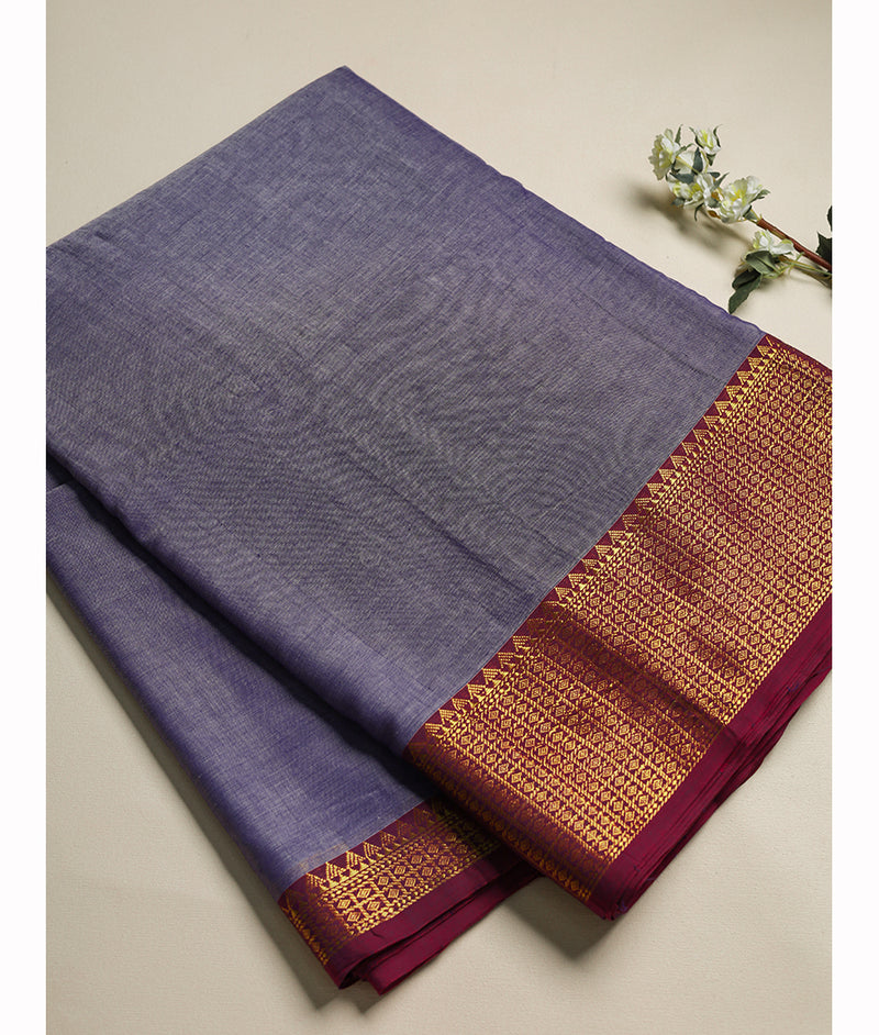 Handloom Cotton Narayanpet Zari Border Fabric