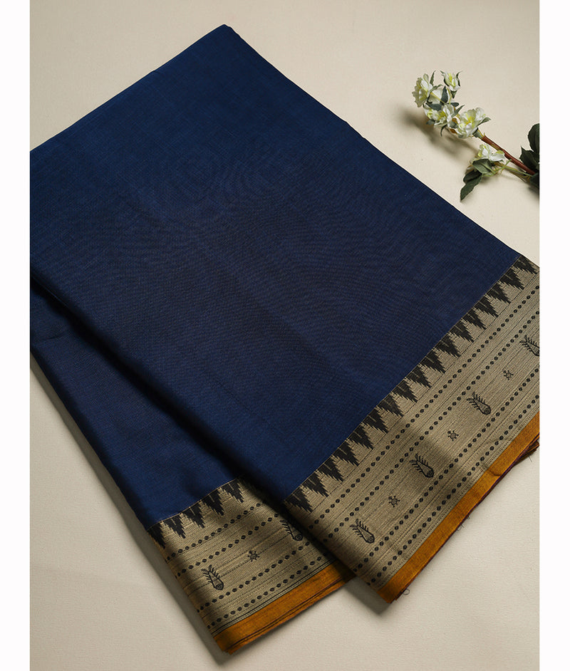 Handloom Cotton Narayanpet Zari Border Fabric