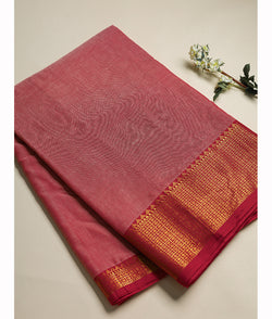 Handloom Cotton Narayanpet Zari Border Fabric