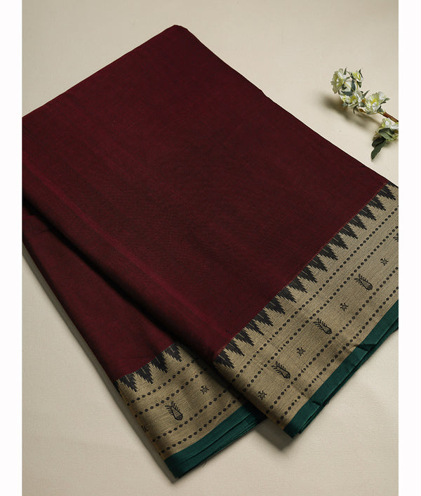 Handloom Cotton Narayanpet Zari Border Fabric