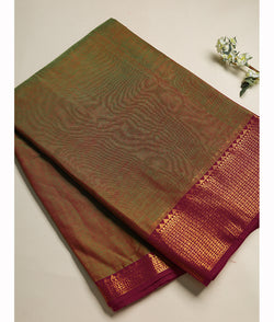 Handloom Cotton Narayanpet Zari Border Fabric