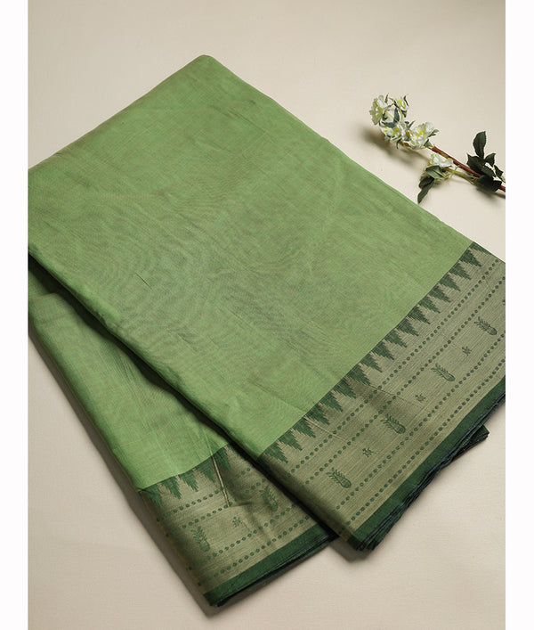 Handloom Cotton Narayanpet Zari Border Fabric