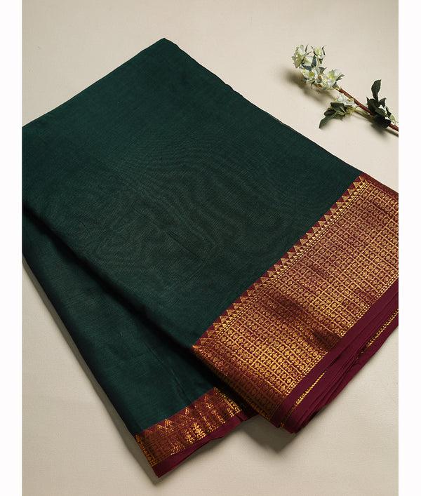 Handloom Cotton Narayanpet Zari Border Fabric