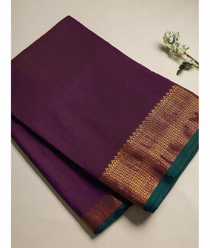 Handloom Cotton Narayanpet Zari Border Fabric