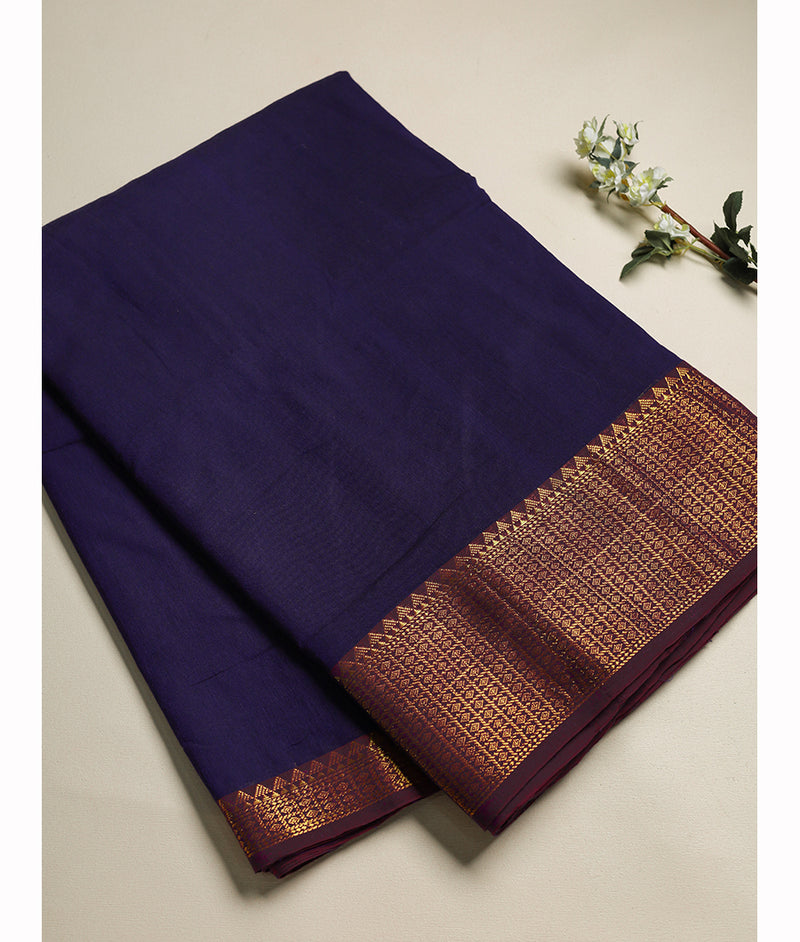 Handloom Cotton Narayanpet Zari Border Fabric