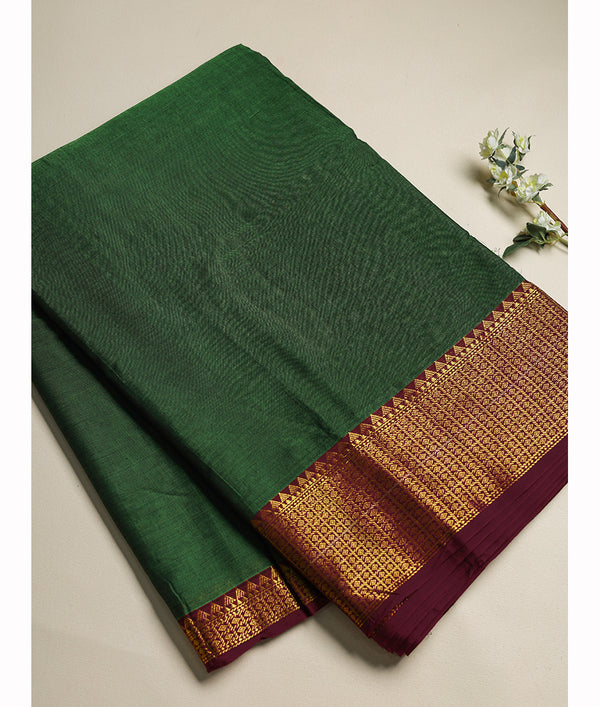 Handloom Cotton Narayanpet Zari Border Fabric