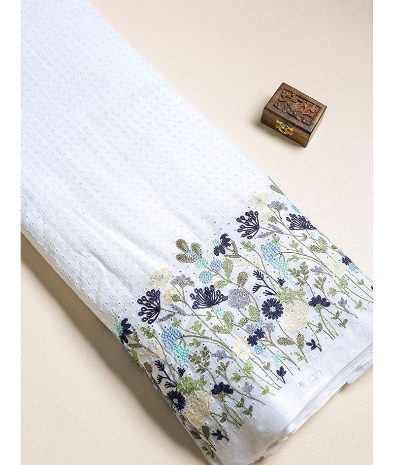 Cotton hakoba embroidery fabric