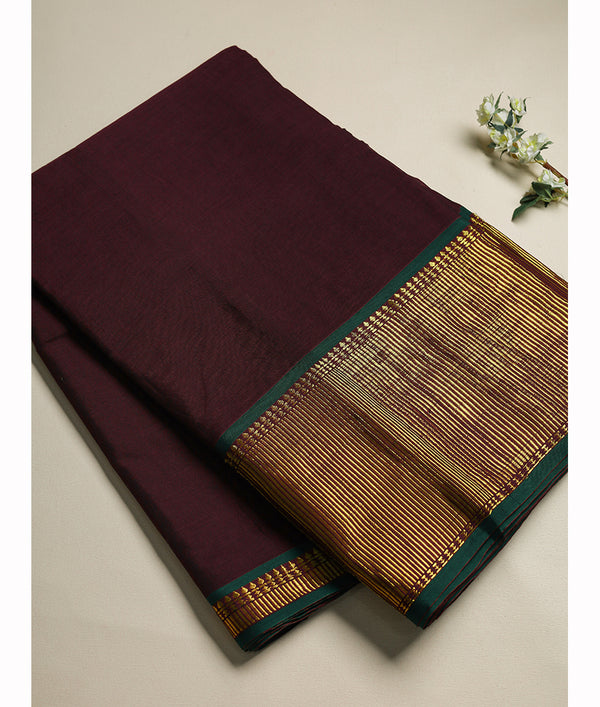 Handloom Cotton Narayanpet Zari Border Fabric