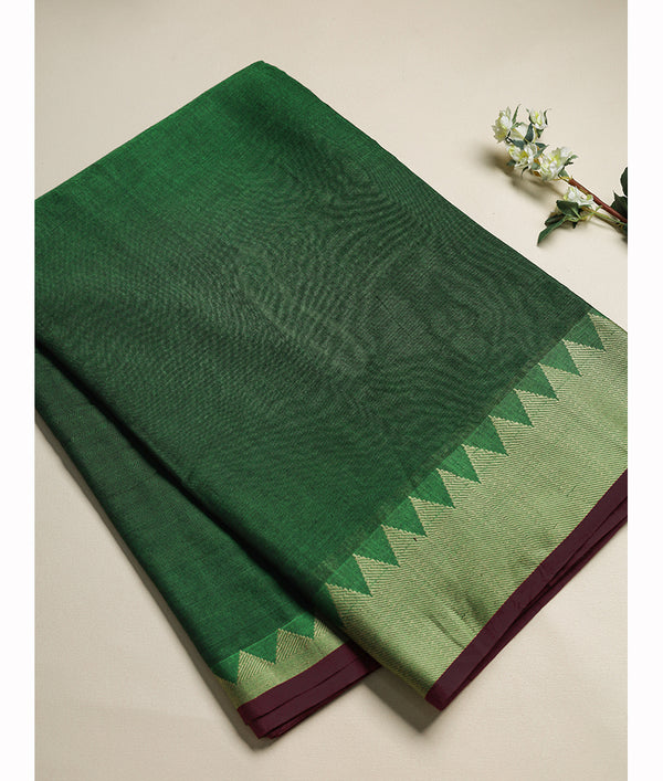 Handloom Cotton Narayanpet Zari Border Fabric