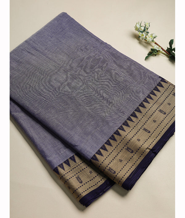 Handloom Cotton Narayanpet Zari Border Fabric