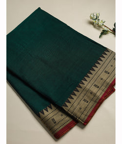 Handloom Cotton Narayanpet Zari Border Fabric