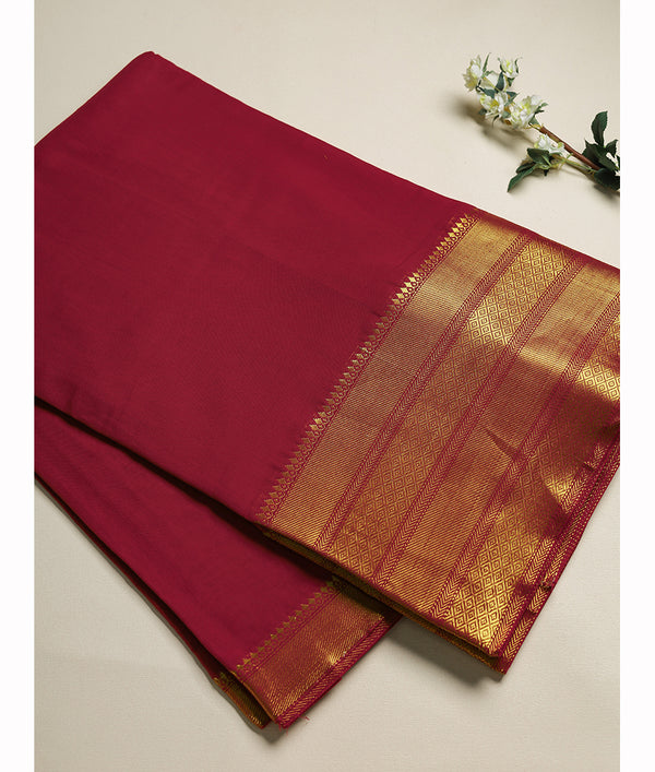 Handloom Cotton Narayanpet Zari Border Fabric