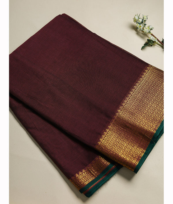 Handloom Cotton Narayanpet Zari Border Fabric