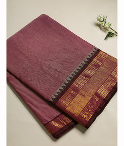 Handloom Cotton Narayanpet Zari Border Fabric