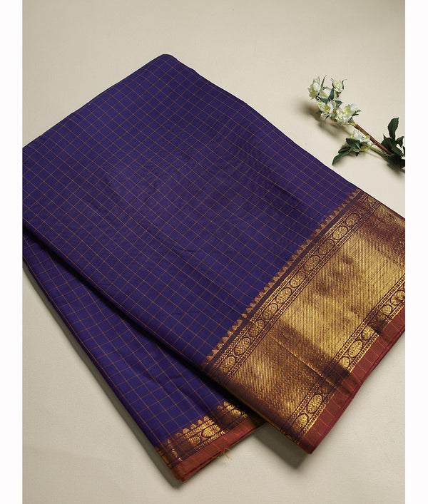 Handloom Cotton Narayanpet Zari Border Fabric