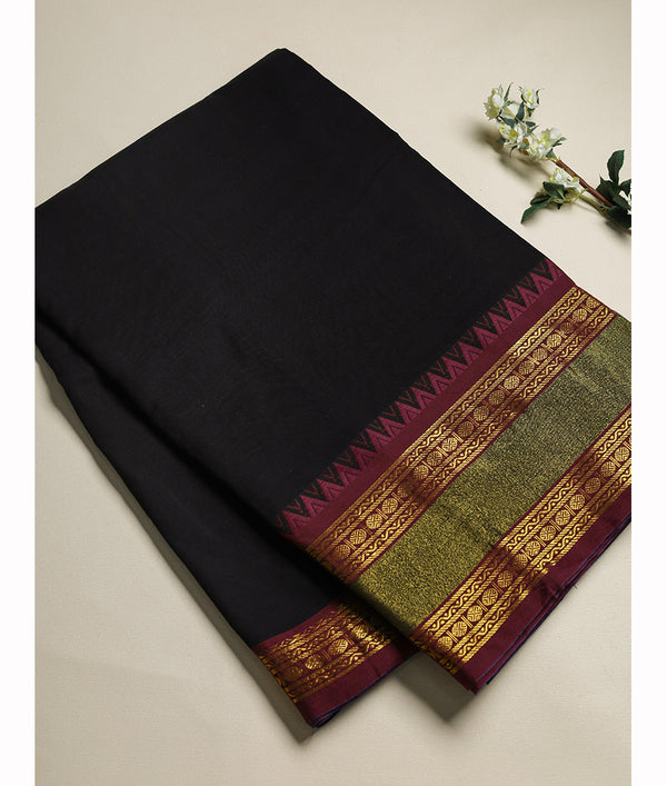 Handloom Cotton Narayanpet Zari Border Fabric